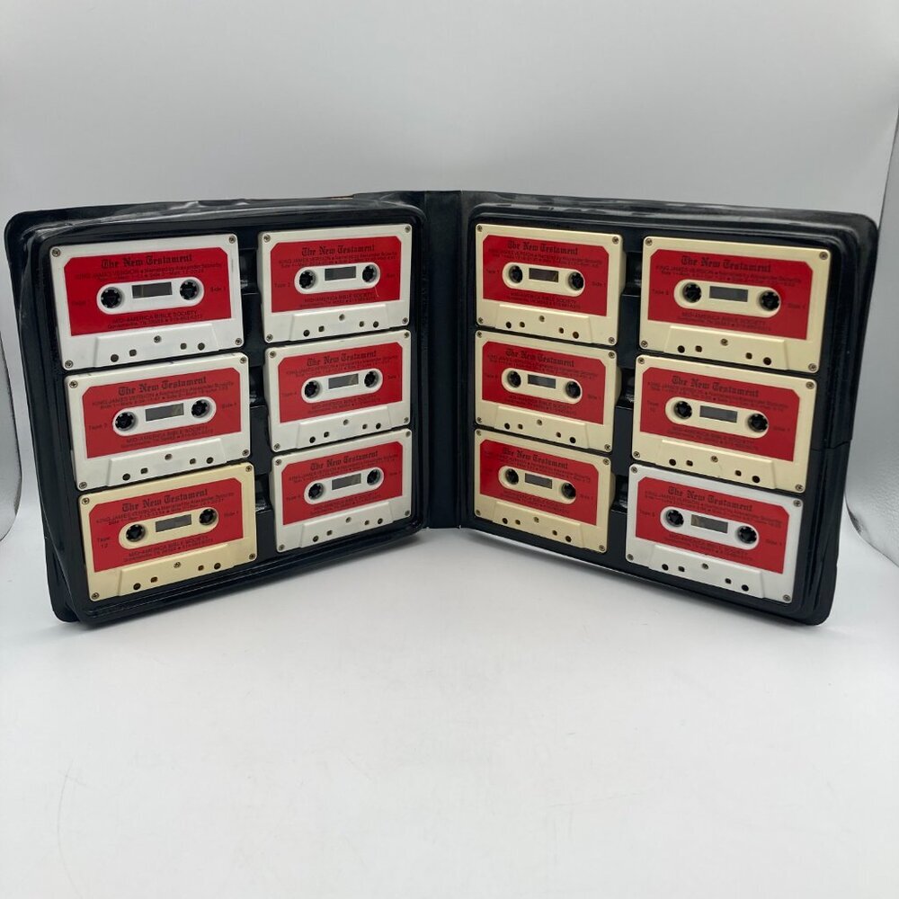 The Holy Bible New Testament In Sound On 12 Cassette Tapes Vintage - Picture 3 of 4